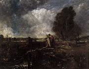 A Boat at the Sluice John Constable